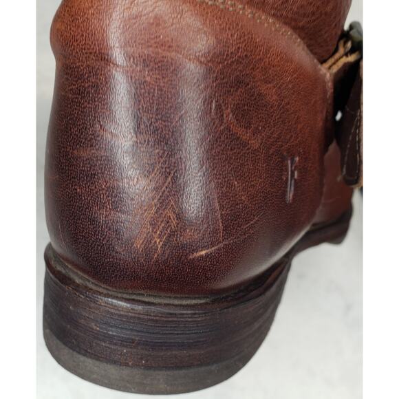 Frye Women's Size 7M Veronica Bootie Leather Redwood Biker Moto Motorcycle ~VGUC - Picture 12 of 16